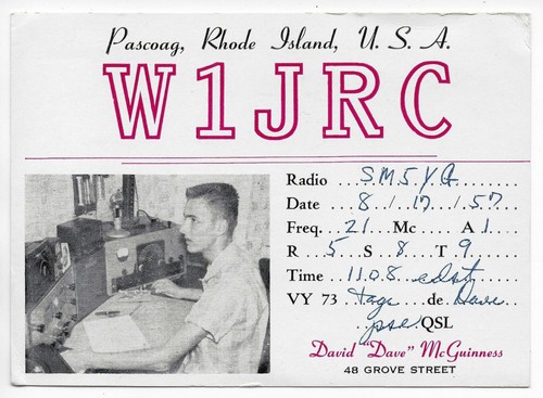 Qsl radio w1jrc grove - w1jrc,