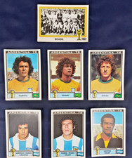 PANINI lot  7 cartes  WORLD CUP ARGENTINA 78 Équipe football BRAZIL / ARGENTINE