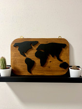 quadro in legno mondo