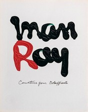 MAN RAY (1890 - 1976) LETTERA R LITOGRAFIA firma timbro Bolaffi Arte e Catalogo