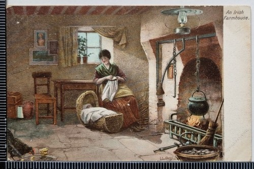 Cartolina epoca irlandese - cartolina, un
