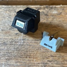 Cartuccia giradischi phono SHURE SC35C e stilo originale SS35C TESTATA! FUNZIONANTE!