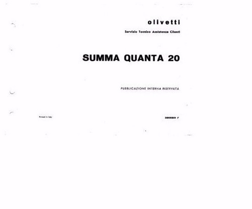 Olivetti manuale tecnico - ,