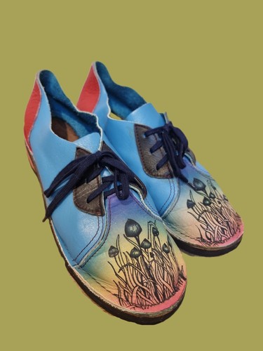 Scarpe pelle dipinte - in, fatte