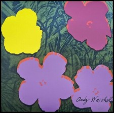 ANDY WARHOL Fiori litografia