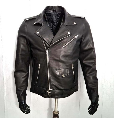 Giacca moto uomo pelle brando - pelle,