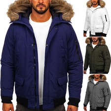 Giacca invernale giubbino sportivo zip cappuccio sport basic casual uomo BOLF tinta unita