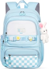 Aucuu Kawaii Zaino, Borse Scuola per Ragazze, Grande Capacità Primaria L, Blu 