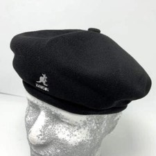 Berretto Uomo Kangol Bamboo Jax Nero | Bianco Cappelli Casual Nuovo con etichette