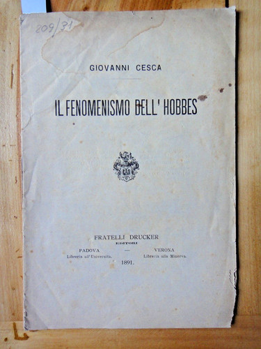 1891 fenomenismo dell - fenomenismo, dell'