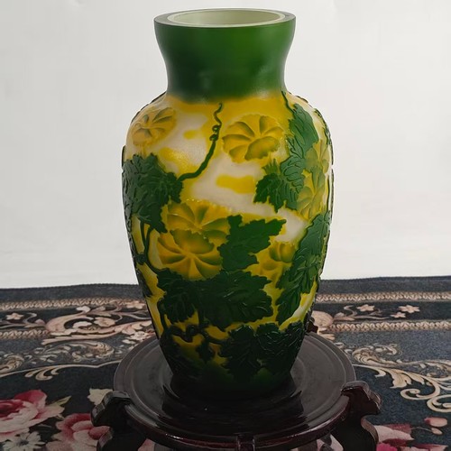 Vaso vetro art nouveau - vaso,