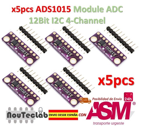 5pcs i2c ads1015 bit - i2c,