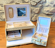 Bauletto portagioie multi-comparti con maniglia e chiusura a chiave per i viaggi