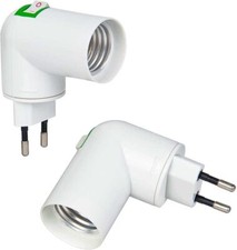 KIT 2 portalampada da spina a presa con attacco E14 o E27 con interruttore