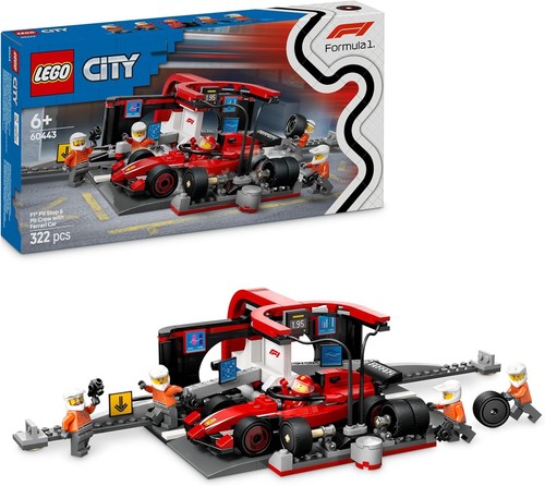 Lego 60443 pitstop meccanici - lego, e
