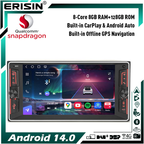 Core 128gb android 14 gps - 8+128gb,