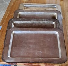 VASSOI PIATTI RETTANGOLARI IN SILVER PLATED PLACCATO ARGENTO VINTAGE