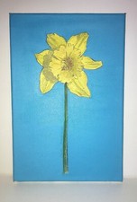  Narciso profumo olio e matita su tela Moonlight Narcissus canvas