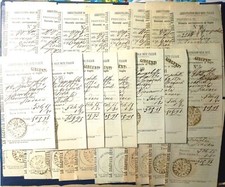 Ricevuta  Vaglia Postale Anni 1881-1890  Periodo Umberto I. Lotto Di N. 27 Ric. 