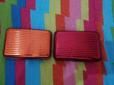 PORTA CARTE DI CREDITO PER TESSERE BANCOMAT SOLDI RIGIDO IN ALLUMINIO SCUDO RFID