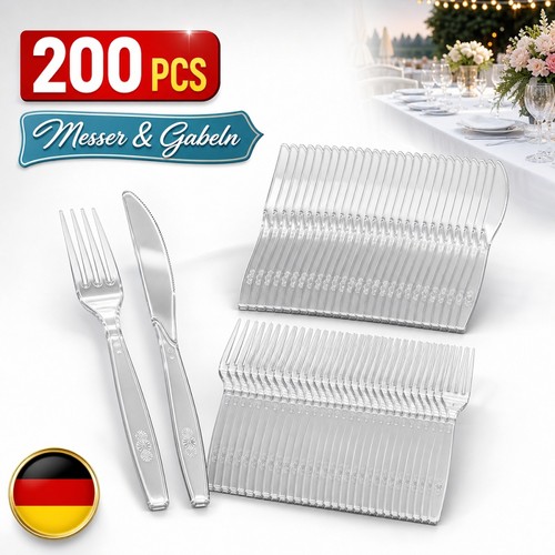 200 posate plastica - posate,
