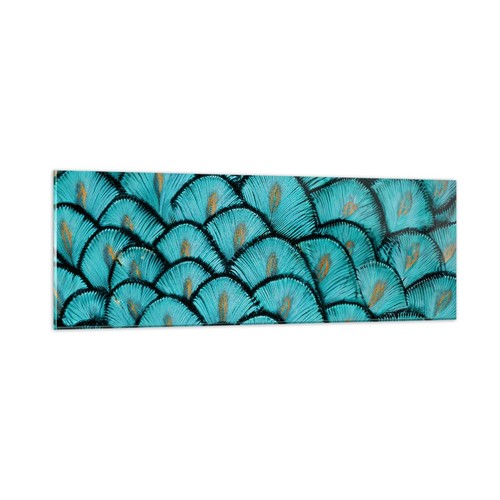 Quadro vetro 90x30cm piume - vetro,