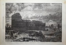 Stampa antica ROMA veduta