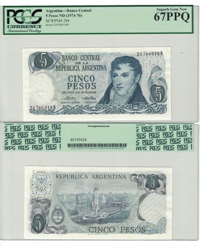 Argentina pesos 1974 76 - 5,