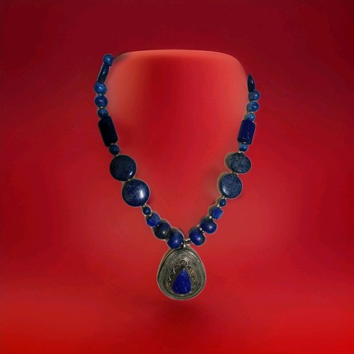 Collana lapislazzuli argento - e,