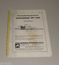 Istruzioni D'Uso Pneumatico Spargiletame Amazone Jet 1200 Stand 08/1979