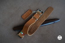 18/19/20/21/22 mm Cinturino artigianale di tipo militare Leather Handmade Italy