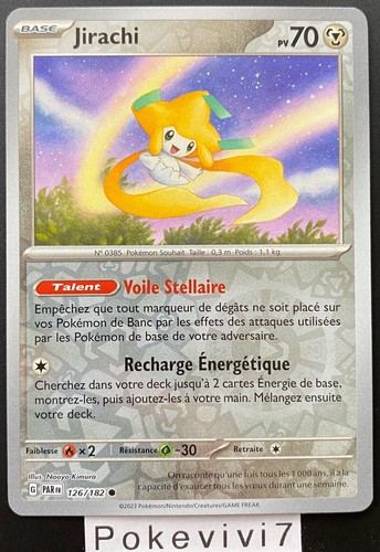 Carte pokemon jirachi - carte, 126/182