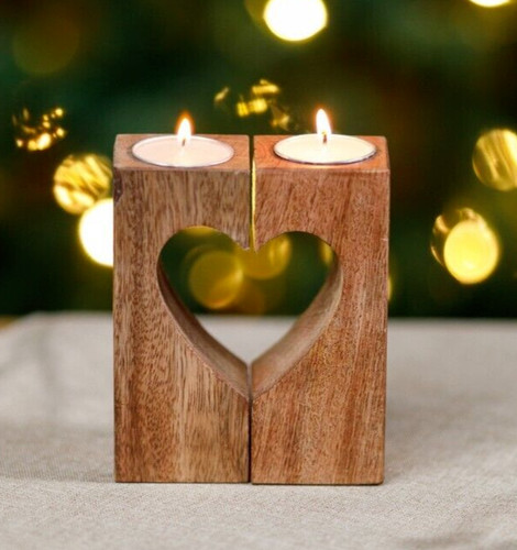 Portacandele tealight legno - portacandele,