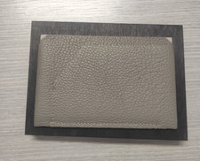 Porta passaporto, porta documenti in vera pelle, colore grigio