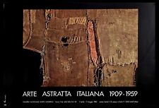 1980 * Manifesto, Poster Arte "Alberto BURRI - Arte Astratta Italiana 1909-1959"