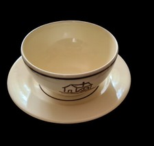 Mulino bianco tazza piatto 84 scodella coccio giallo rondini cup vintage 