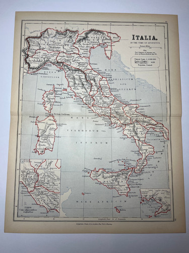 1902 map italy longmans - 1902,