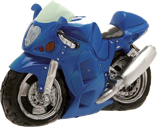 Salvadanaio moto blu - moto,