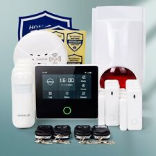 HOMSECUR Wireless WIFI 4G LCD Sicurezza Domestica Sistema di Allarme Flash Sirena