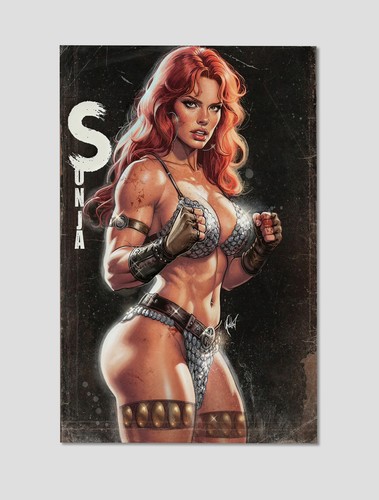 Red sonja barbarian warrior - red,