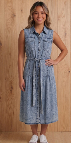 Abito vestito chambray denim - abito,