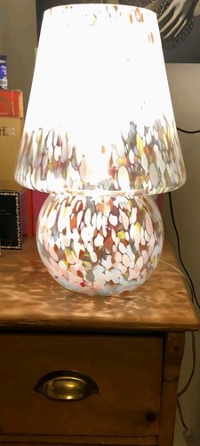 Murano large glass lamp - murano,
