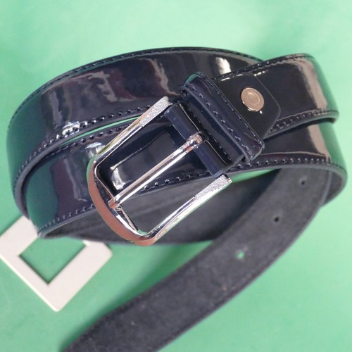 Cintura uomo vernice blu - cintura,