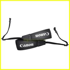 Tracolla imbottita nera per fotocamere reflex Canon EOS. Black strap.