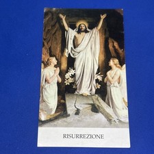 RISURREZIONE GESU' CRISTO IN CROCE Santino - immagine sacra