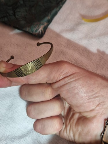 Bracciale rigido tuareg ottone - bracciale,