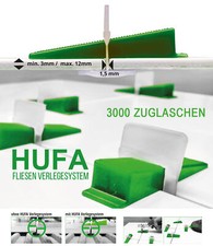 Sistema di livellamento Hufa 3000 piastrelle linguette di trazione 1,5 mm supporto per la posa distanziali