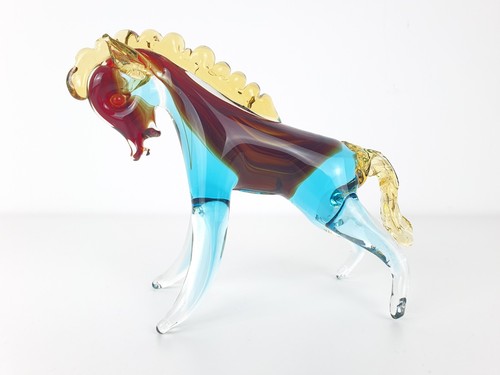 Rara scultura cavallo vetro - cavallo, in