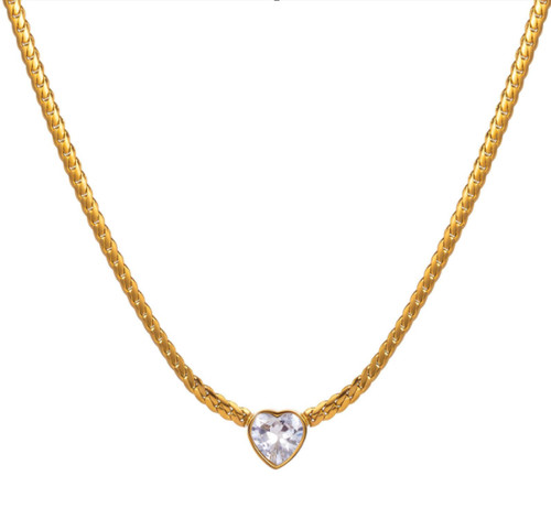 Collana cuore placcata oro 18k - cuore,