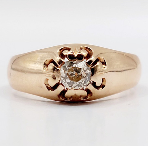 Anello giunco antico oro - , rosa
